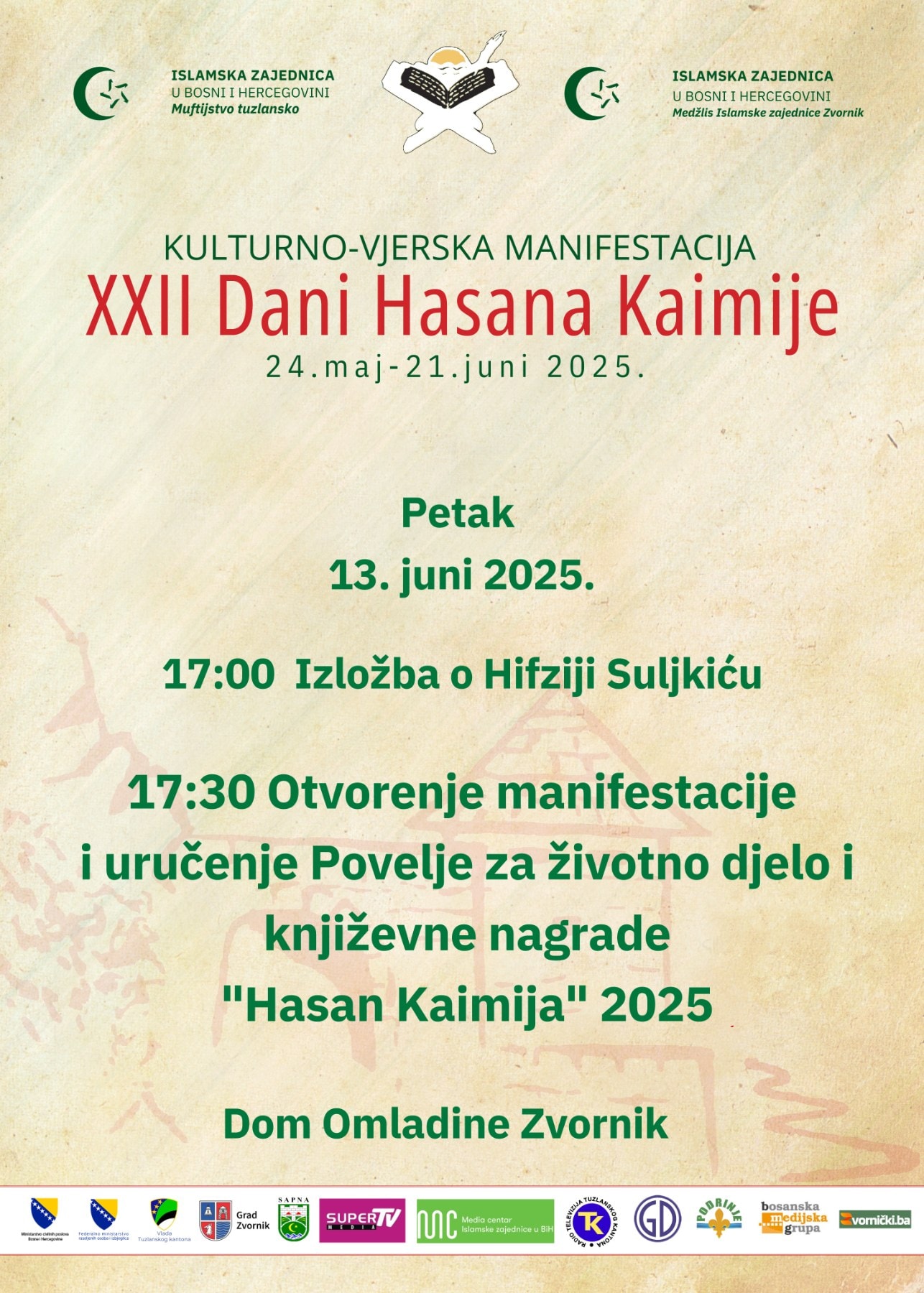 U Zvorniku ovog petka centralna svečanost manifestacije Dani Hasana Kaimije
