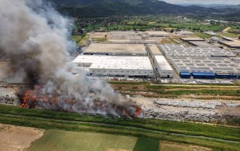 Požar na gradskoj deponiji u Loznici (FOTO)