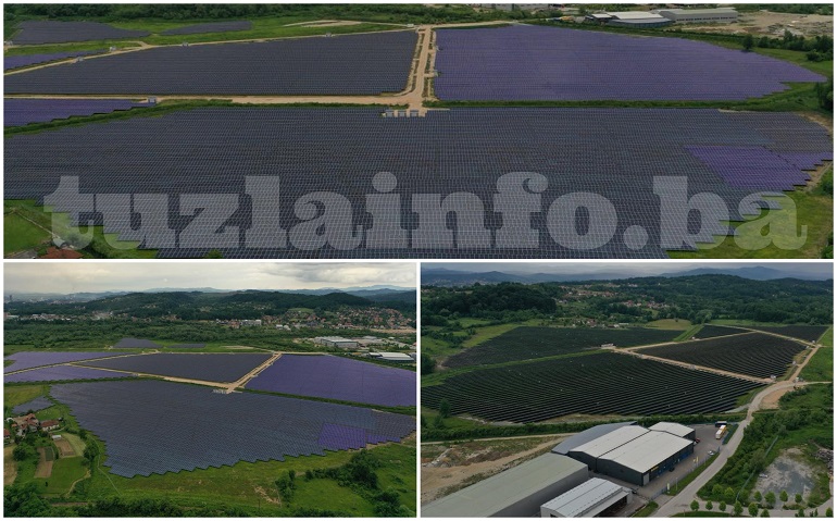 Mega solarna elektrana iz poslovne zone kod Tuzle: Strujom snabdijeva 14.000 domaćinstava