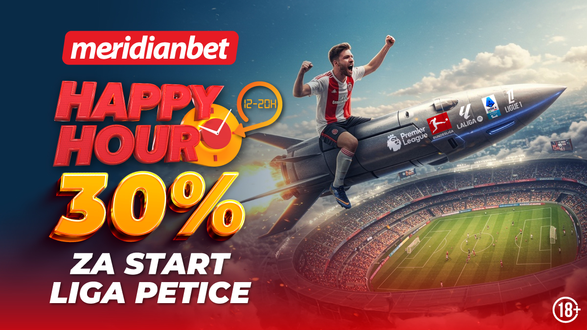 START LIGA PETICE: Pojačaj tikete sa 30% bonusa u Meridianu