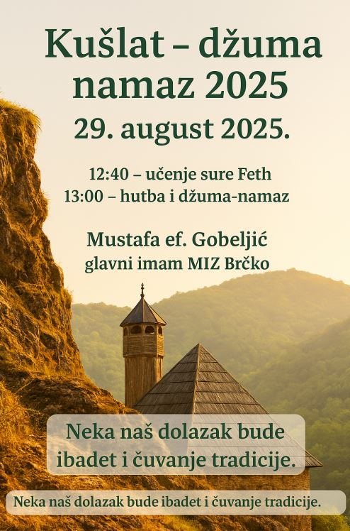 Tradicionalna džuma namaz na Kušlatu ovog petka 29. augusta