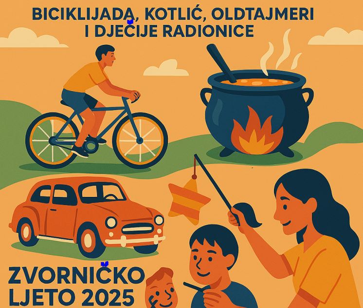 Drugi dan „Zvorničkog ljeta“ donosi raznovrstan dnevni program: Biciklijada, kotlić, oldtajmeri i dječije radionice