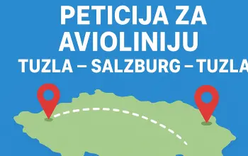 Pokrenuta peticija za uspostavu aviolinije Tuzla – Salzburg – Tuzla