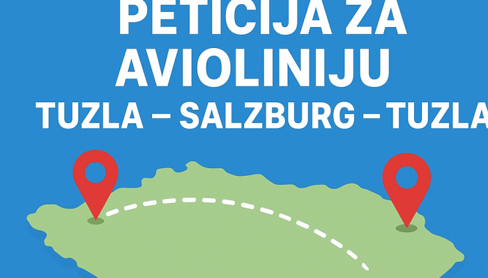 Pokrenuta peticija za uspostavu aviolinije Tuzla – Salzburg – Tuzla