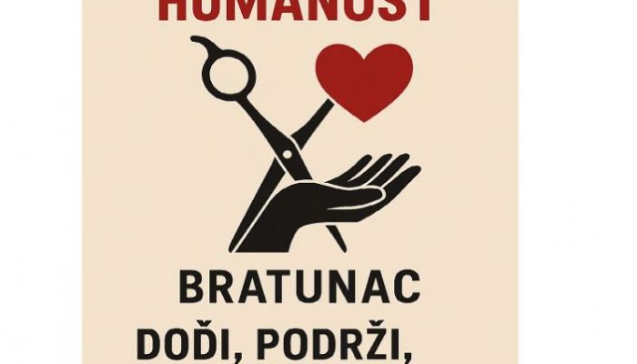 Mladi berberi iz Bratunca Merdžo i Mujo šišaju za Rastka: Humanitarna akcija u centru grada