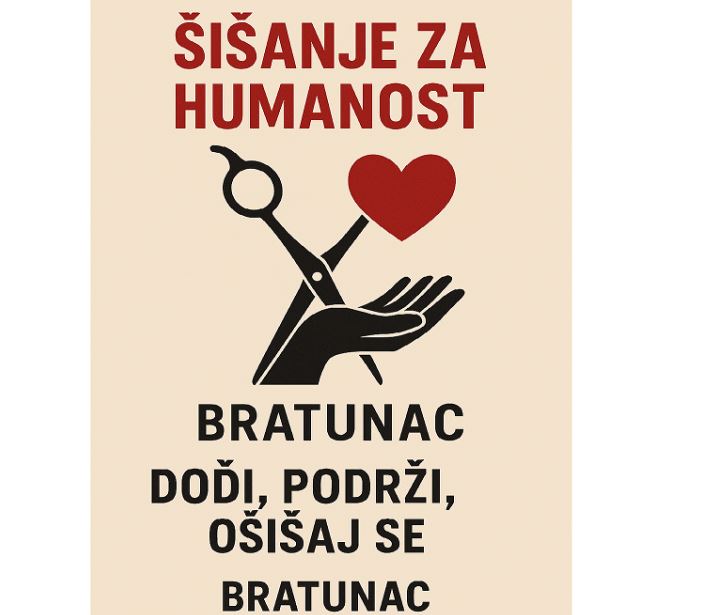 Mladi berberi iz Bratunca Merdžo i Mujo šišaju za Rastka: Humanitarna akcija u centru grada