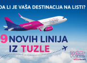Potvrđeno: Ovo je 9 novih destinacija Wizz Aira iz Tuzle!