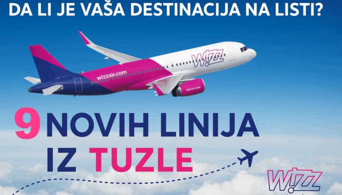 Potvrđeno: Ovo je 9 novih destinacija Wizz Aira iz Tuzle!