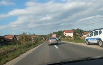 Sudar Fiata i motocikla na magistralnom putu Zvornik – Bijeljina u Skočiću