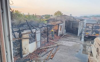 Požar kod Loznice: Izgorjela kompletna tapetarska radnja, ogromna materijalna šteta (FOTO)