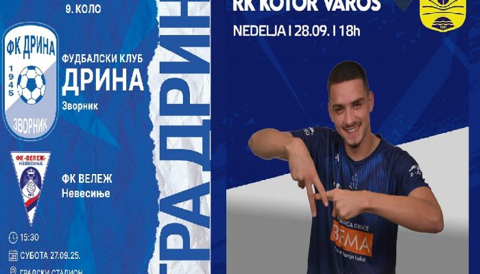 Sportski vikend u Zvorniku: Fudbaleri i rukometaši moraju pobjediti na domaćem terenu