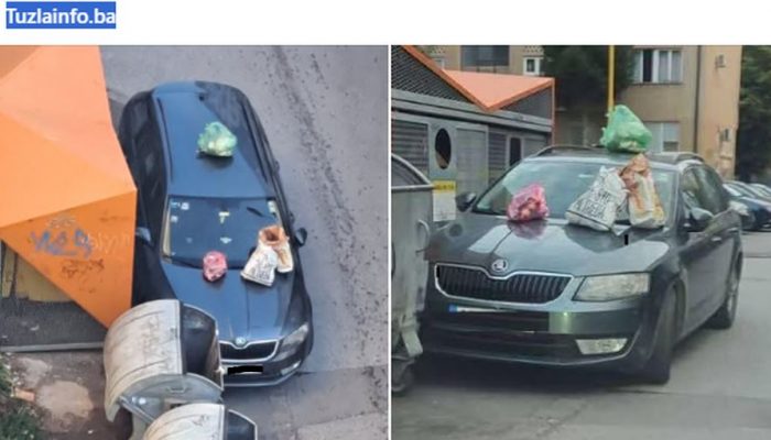 Nepropisno parkiranje i problem odvoza smeća: Tuzlaci našli originalno rješenje, u Zvorniku sličan problem još uvijek bez trajnog rješenja (FOTO)
