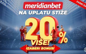 Meridian dodaje 20% na uplatu: Biraj sport ili kazino bonus