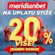 Meridian dodaje 20% na uplatu: Biraj sport ili kazino bonus