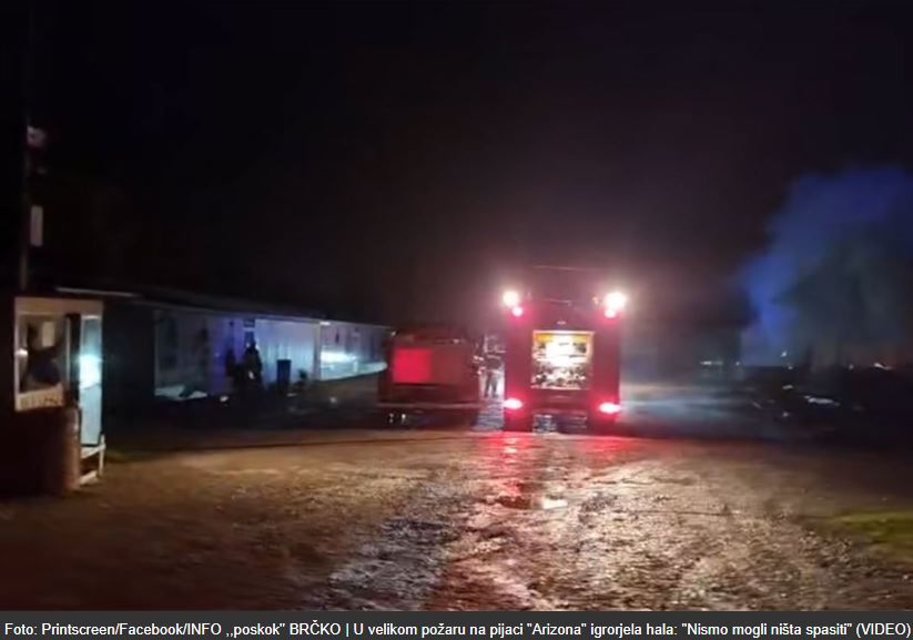 U velikom požaru na pijaci "Arizona" izgorjela hala: "Nismo mogli ništa spasiti" (VIDEO)