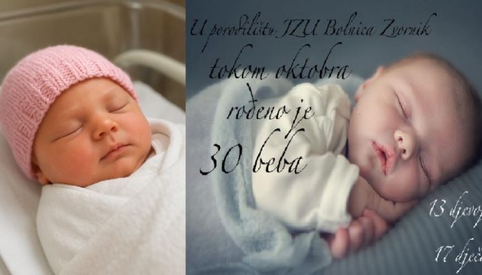 U oktobru rođeno 30 beba, a prvi dan novembra donio tri djevojčice