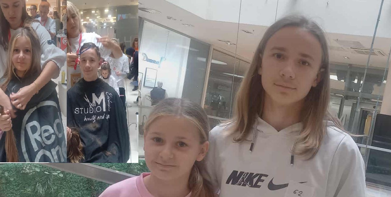 U Importanne centru u Sarajevu još jedna akcija darivanja kose, Miralem Mujčinović i Ena Skurlic iz Zvornika među mališanima koji su donirali kosu (FOTO)