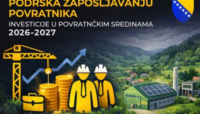 Javni poziv za zapošljavanje povratnika: Podrška investicijama u povratničkim sredinama za period 2026–2027