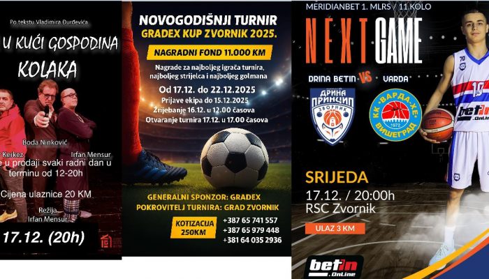 Tri događaja, jedna večer: Futsal spektakl, neporaženi košarkaši i pozorišna predstava u Zvorniku