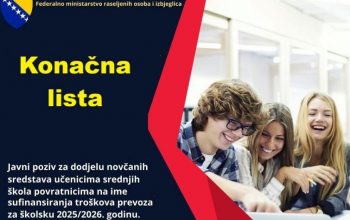Konačna lista: Sufinansiranje prevoza učenika povratnika 2025/2026