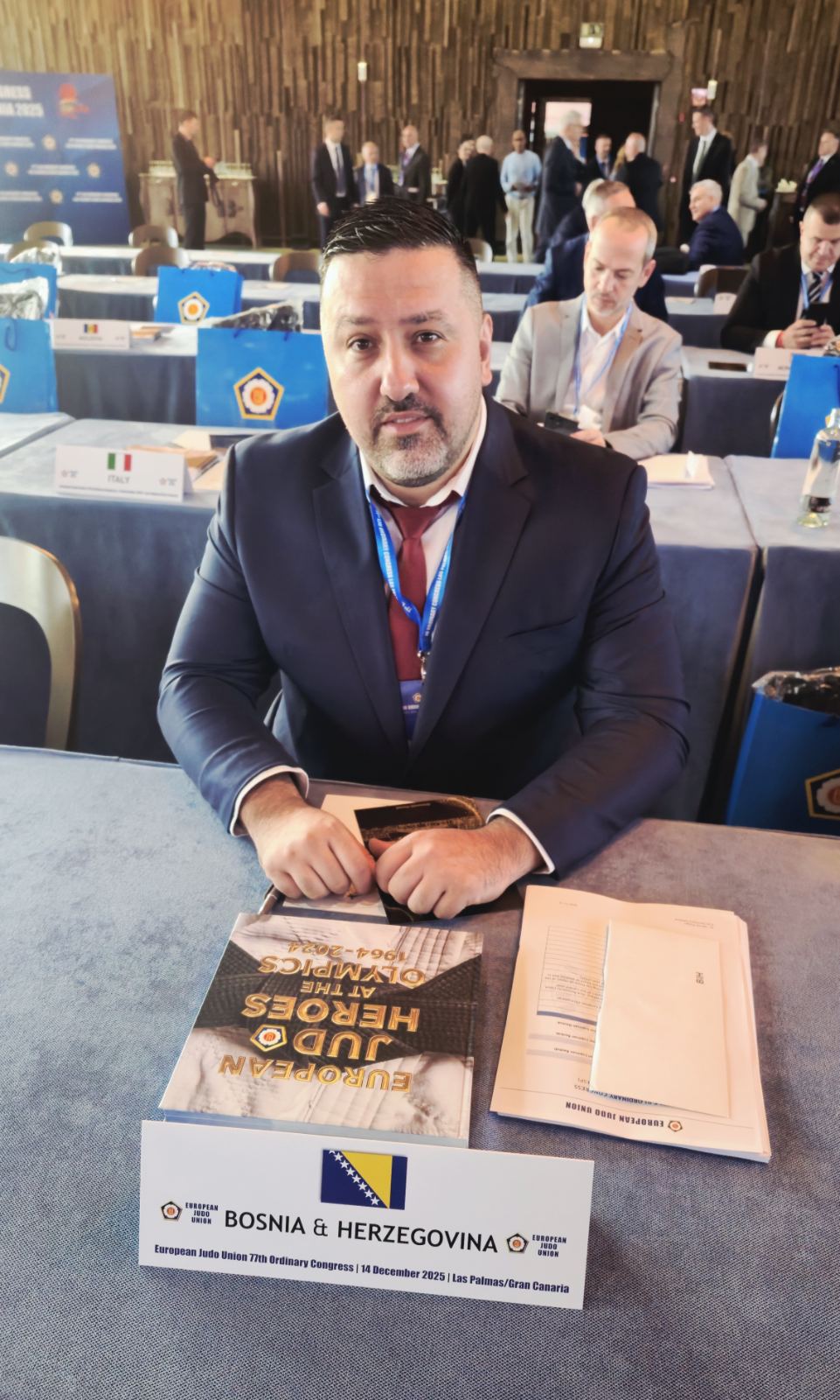 Ognjen Pavlovic sa Predsednikom Evropske dzudo unije, Laszlo Toth