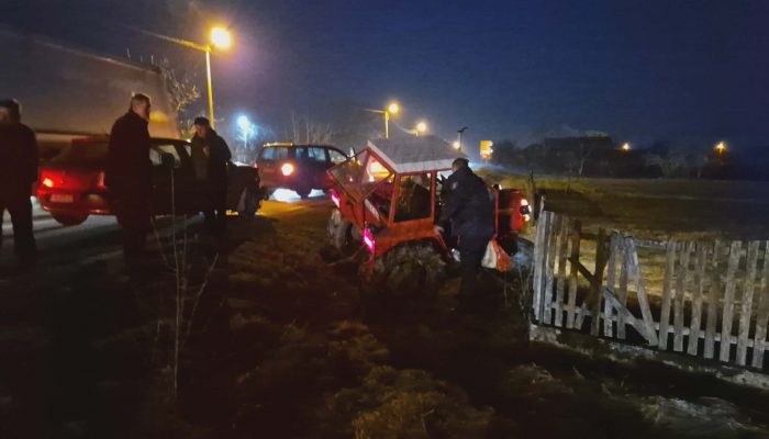 Sudar traktora i automobila: Pripadnik Granične policije prvi pritekao u pomoć povrijeđenom Zvorničaninu (FOTO)
