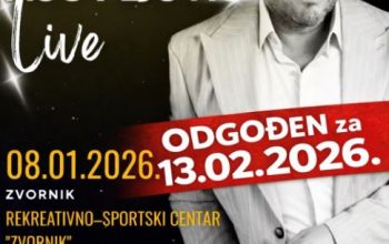 Odgođen koncert Ace Pejovića u Zvorniku za 8. januar, novi termin koncerta 13. februar