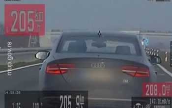 Državljanin BiH snimljen kod Loznice dok vozi brzinom većom od 200 kilometara na sat