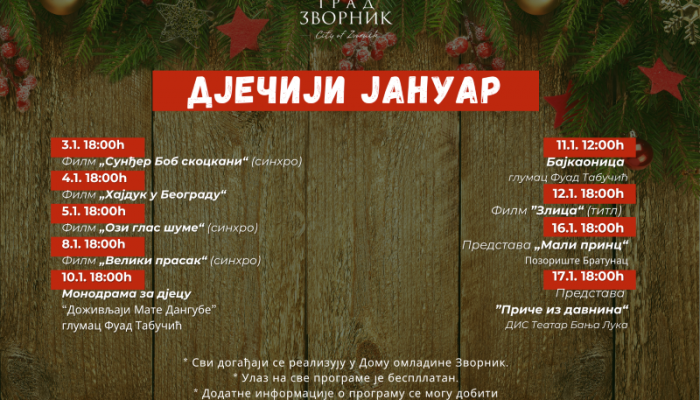 Danas počinje „Dječiji januar“ – traje do kraja zimskog raspusta