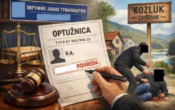 Potvrđena optužnica zbog tjelesne povrede u Kozluku kod Zvornika prouzrokovane fizičkim napadom u julu prošle godine