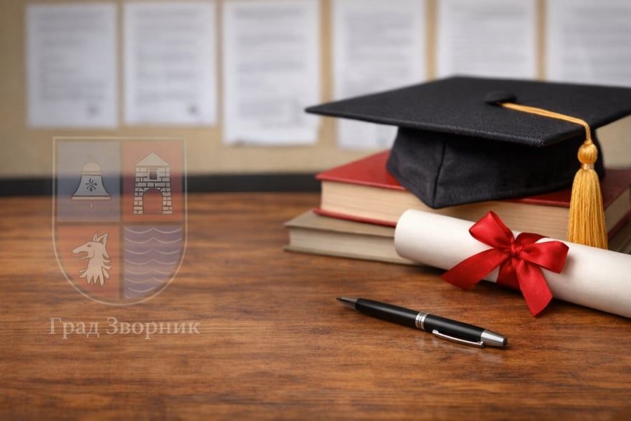 Objavljene konačne rang liste za studentske stipendije Grada Zvornika za školsku 2025/2026. godinu