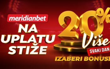 Meridian dodaje 20% na uplatu: Biraj sport ili kazino bonus