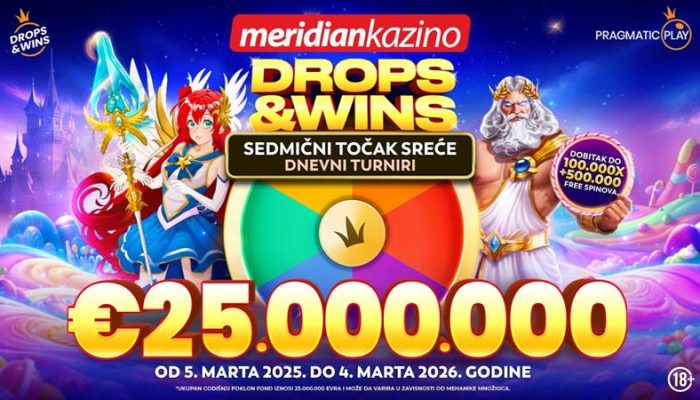 MERIDIAN KAZINO: Osvoji nevjerovatnih 100.000x ili dnevne poklone