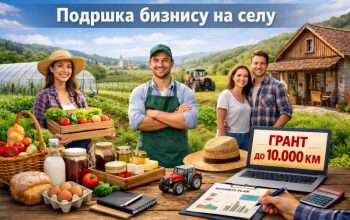 Otvoren Javni poziv za iskazivanje interesa za učešće u programu tehničke podrške i dodjele bespovratnih sredstava za pokretanje biznisa u ruralnom području