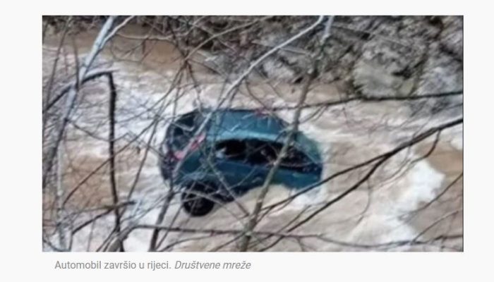 U slijetanju automobila u rijeku Drinjača kod Kladnja smrtno stradalo lice iz Zvornika (FOTO)