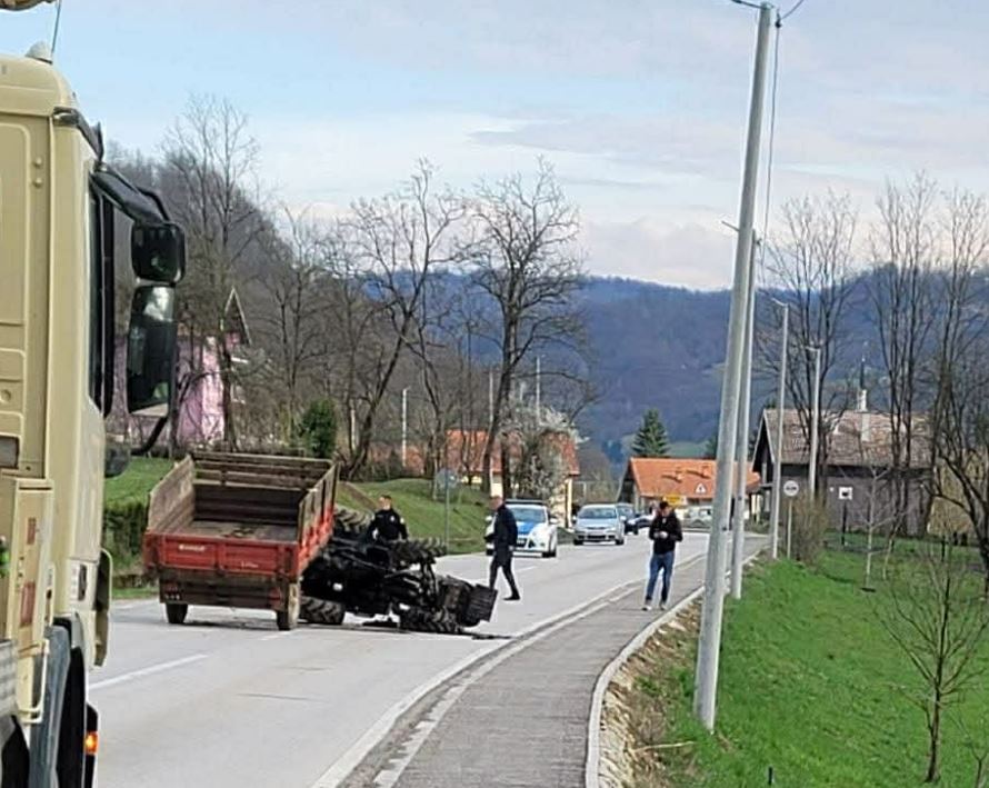 Jedno lice zadobilo povrede u sudaru automobila i traktora (FOTO)