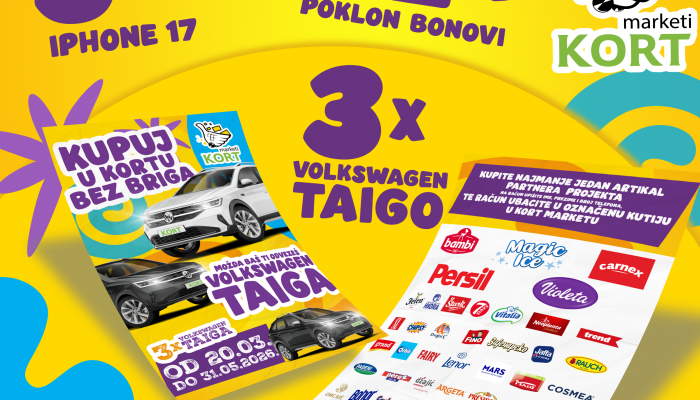 Velika nagradna igra u KORT marketima: Osvojite automobil ili vrijedne nagrade