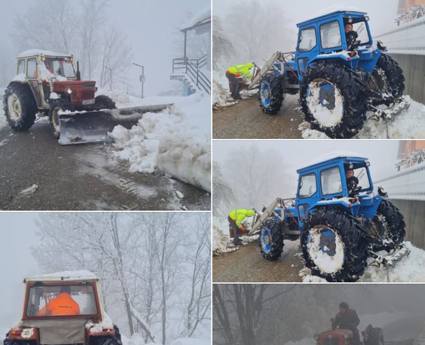 Snagovo pod snijegom: Vanredno stanje zbog neprohodnih puteva, mještani i mehanizacija na terenu (FOTO)