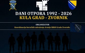 U srijedu centralni dio manifestacije Dani otpora Zvornik-Kula Grad 1992-2026