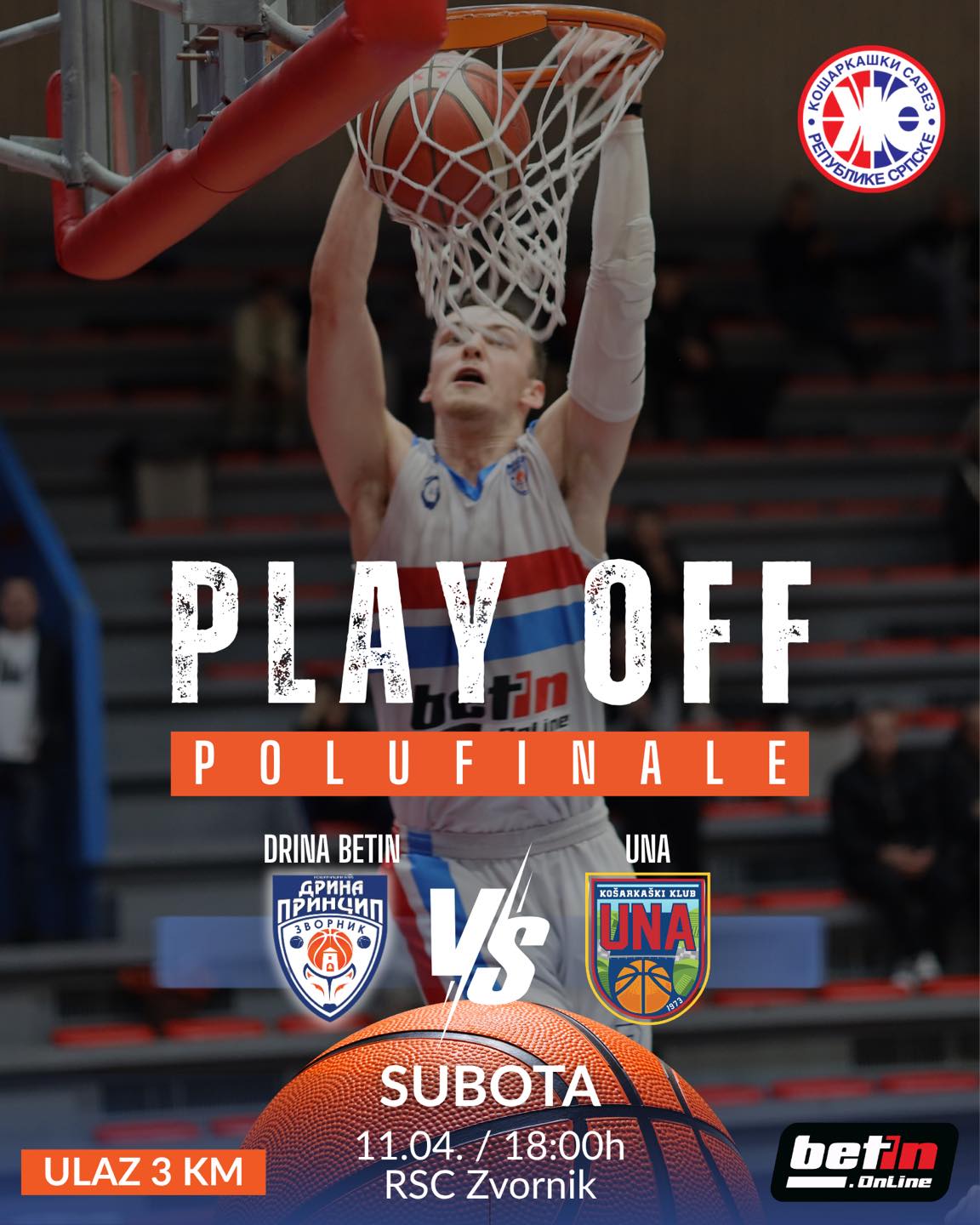 Košarkaši Drine sutra u prvom meču polufinala plej-ofa za prvaka Repbulike Srpske dočekuju ekipu Une iz Kozarske Dubice.