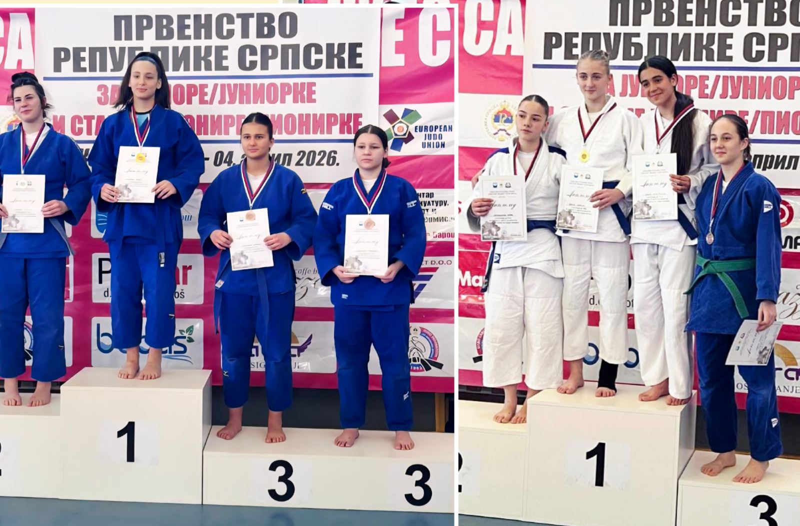 Zvorničke džudistkinje herojski do medalja: Zlato i bronza uprkos povredama
