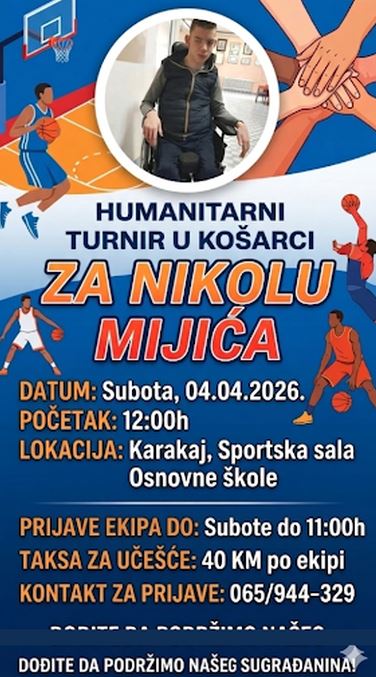 Humanitarni turnir u košarci za Nikolu Mijića: Prilika Zvorničanima da još jednom pokažu veliko srce