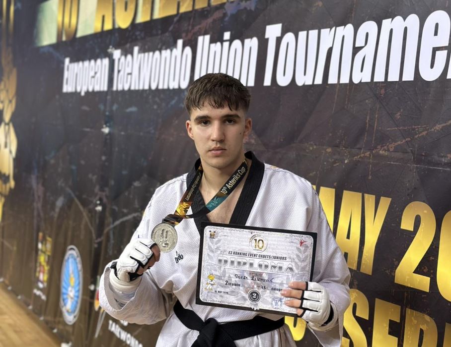 Sjajan uspjeh TKD Zvornik u Nišu, Đorđe Živković osvojio srebro na jednom od najjačih evropskih turnira