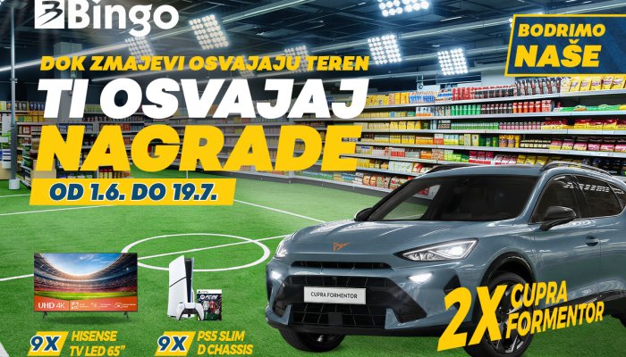 Bingo pokrenuo veliku nagradnu igru “Bodrimo naše”