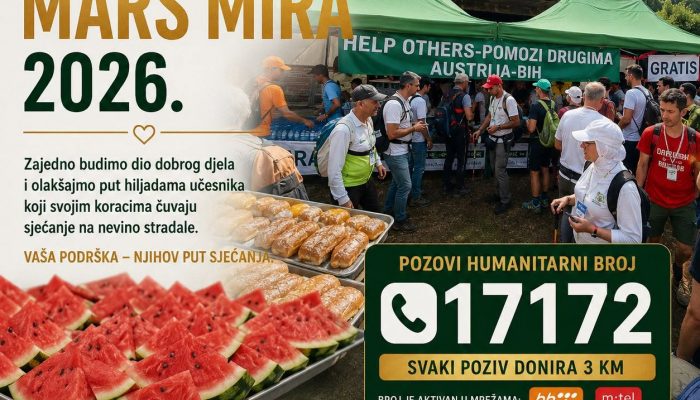 PODRŽITE UČESNIKE MARŠA MIRA 2026 UZ HO HELP OTHERS