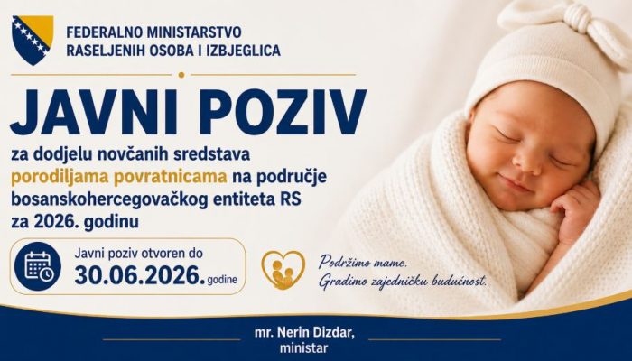 Javni poziv za porodilje povratnice u RS: Do 1.000 KM podrške za novorođenu djecu