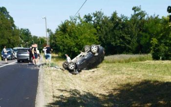 Novi udes kod Bijeljine, još jedan auto na krovu (FOTO)