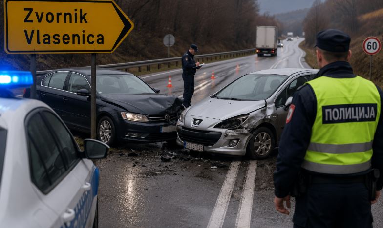 Nezgoda na magistralnom putu Zvornik–Vlasenica: Jedno lice povrijeđeno, jedno lišeno slobode