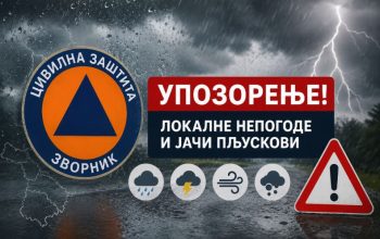 Civilna zaštita upozorava: U srijedu moguće lokalne nepogode, jak vjetar i grad