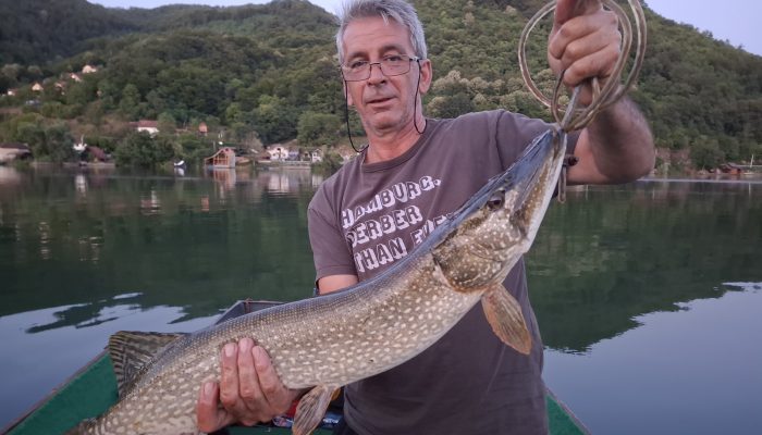Kapitalna štuka na Zvorničkom jezeru, sretne ruke Divičanac Uzeir Dedić ”Gele” (FOTO)